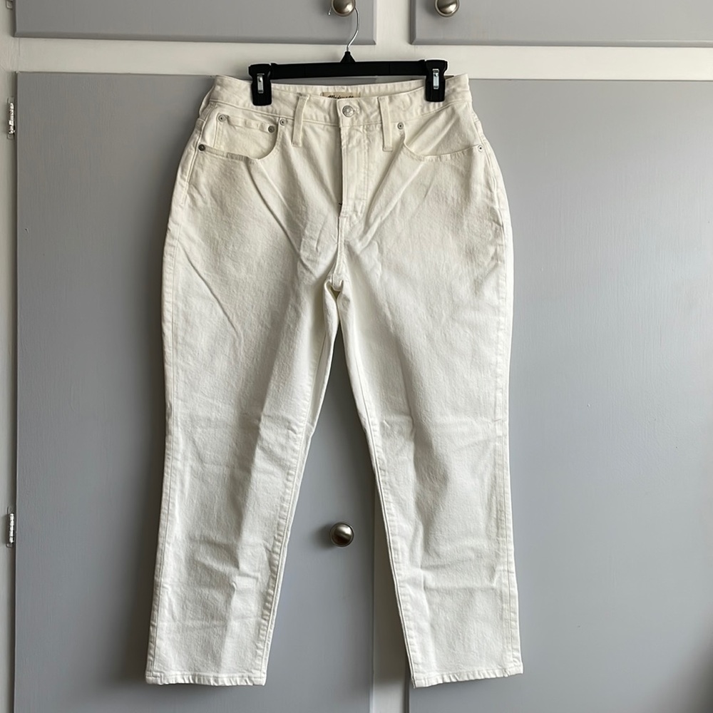 NWT Madewell Petite Curvy Perfect Vintage Jean in Tile White Size 30P